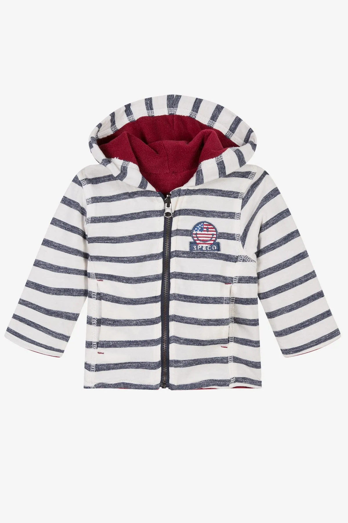 3pommes Baby Boy Reversible Jacket (Size 9/12M left)