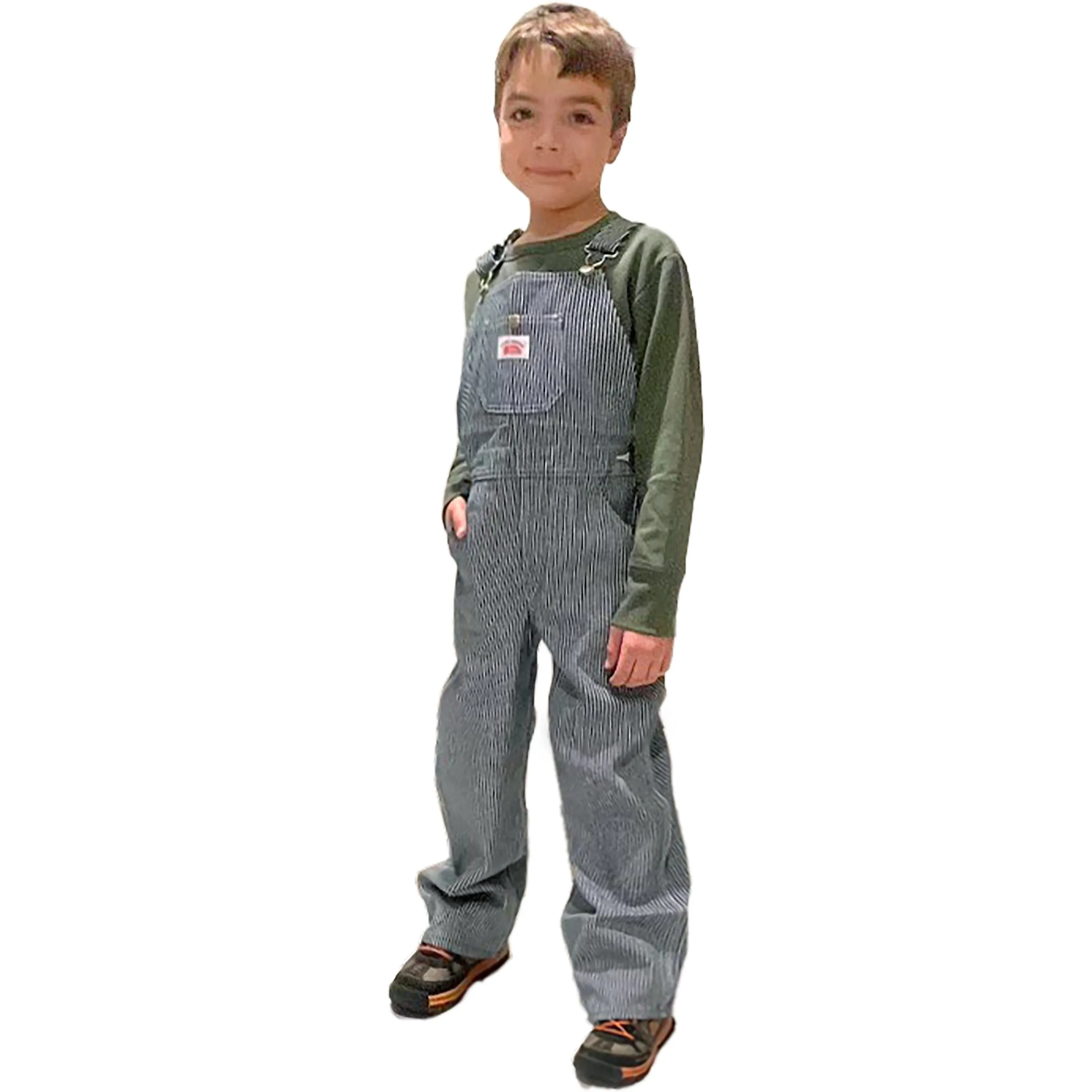 #63 Youth Hickory Stripe Bib Overalls