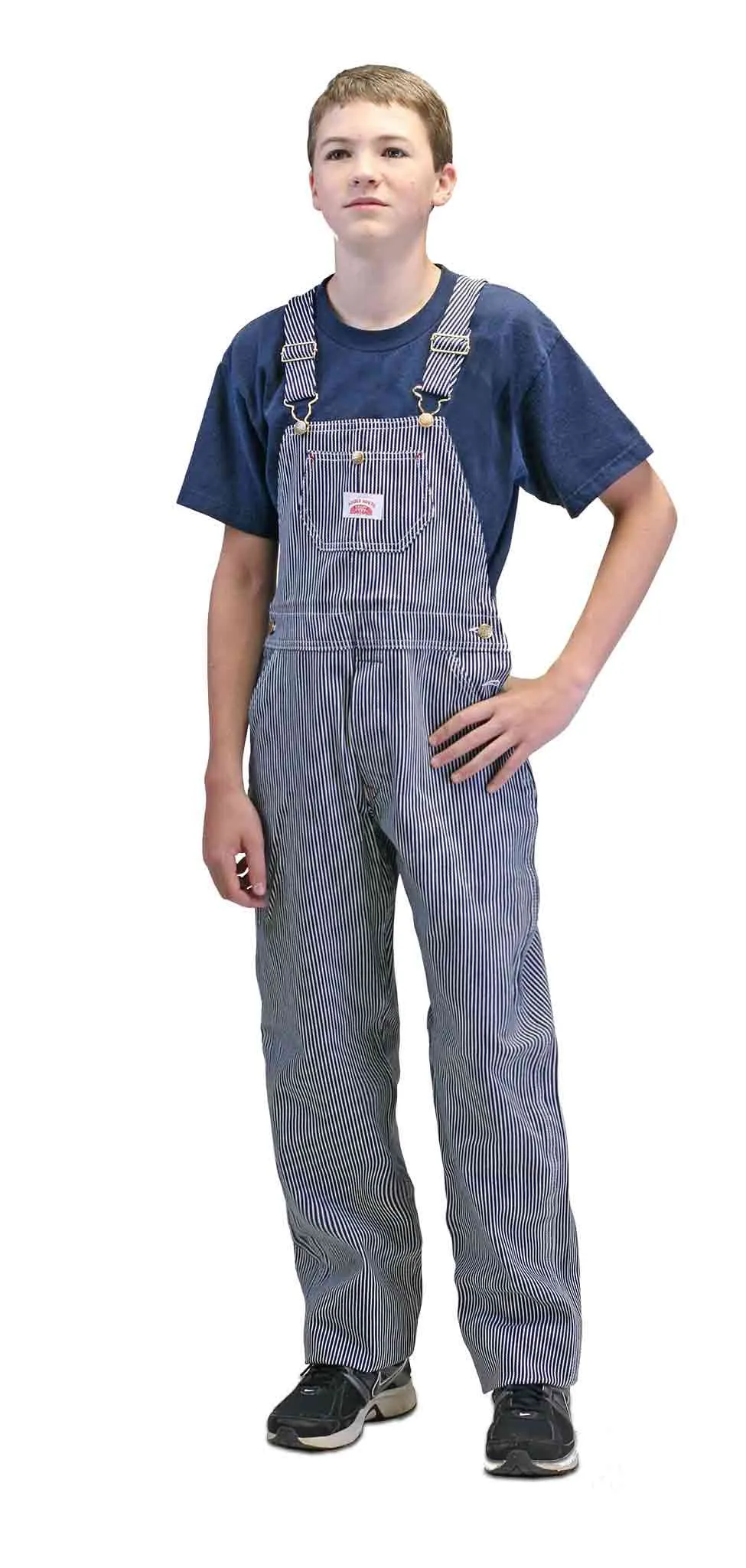 #63 Youth Hickory Stripe Bib Overalls