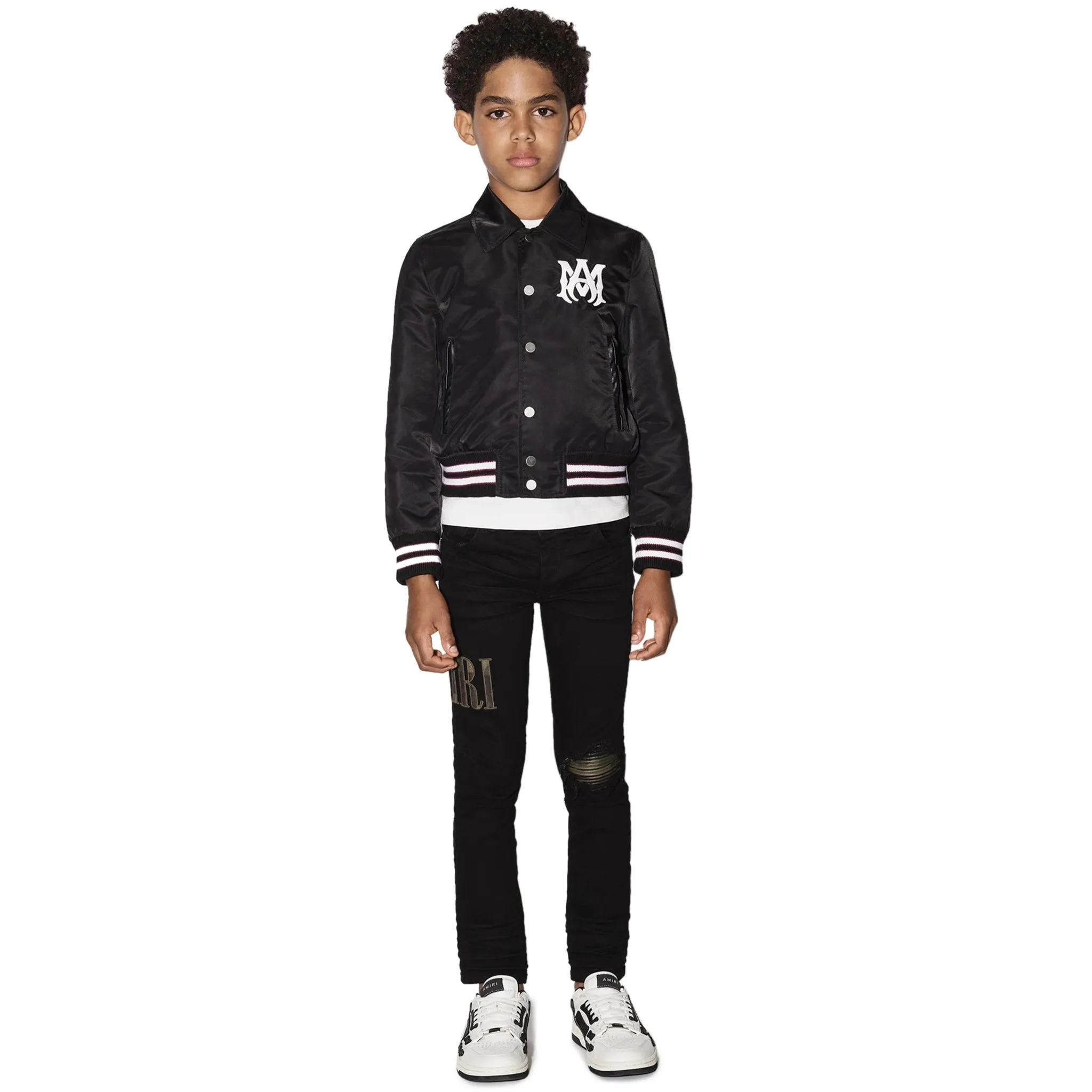 Amiri Kids Ma Black Coach Jacket