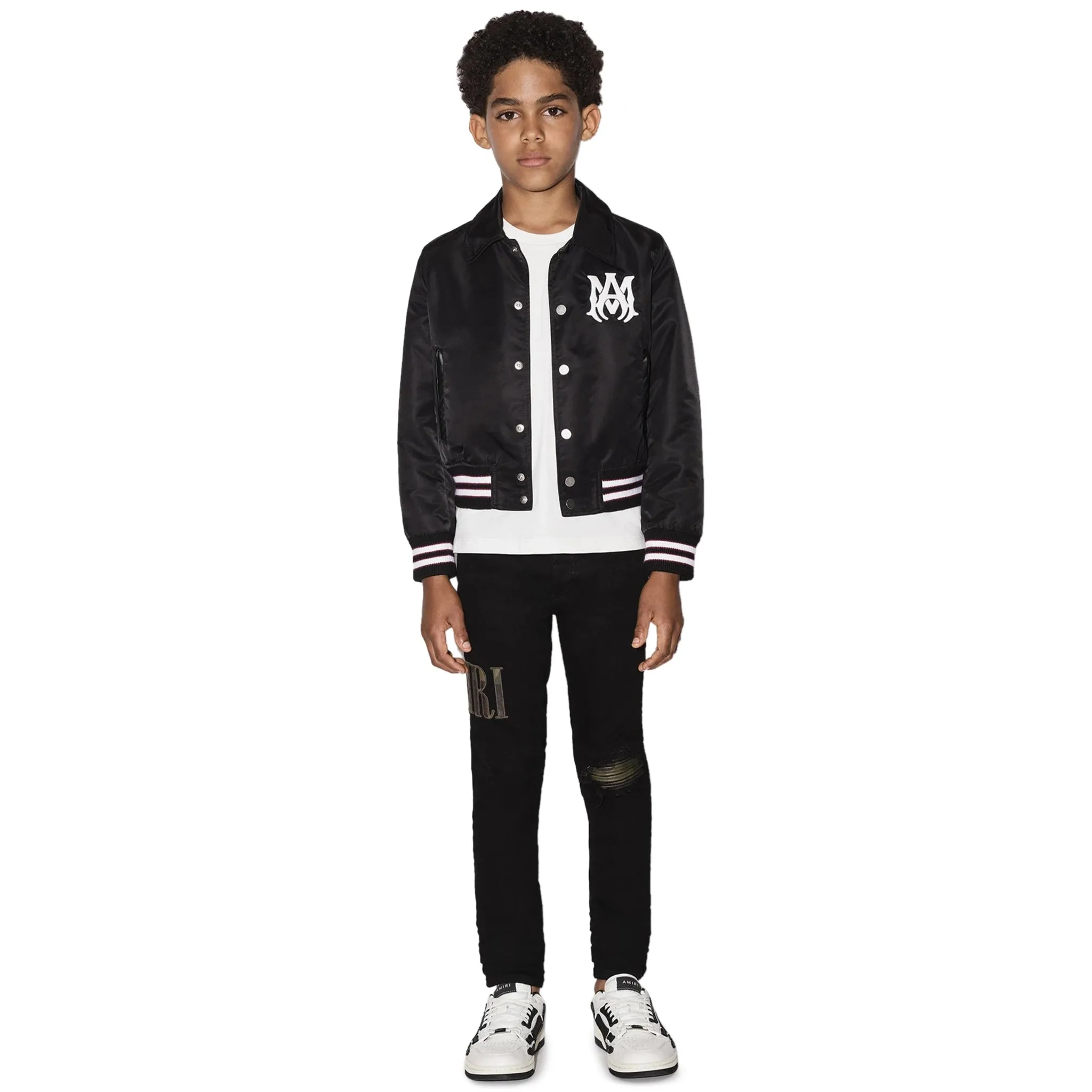 Amiri Kids Ma Black Coach Jacket