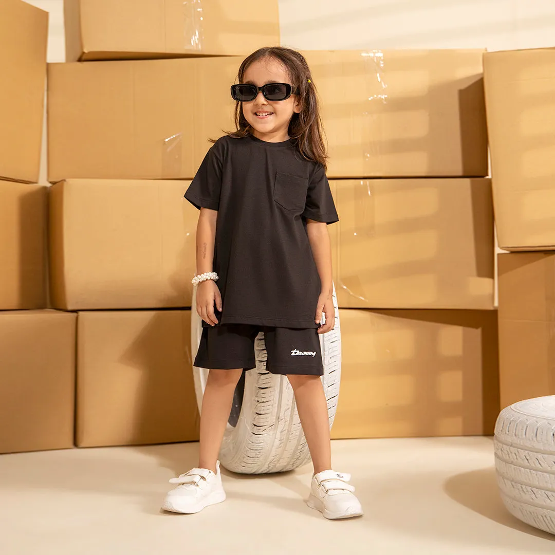 Black - 24/7 Kids Pocket Tee