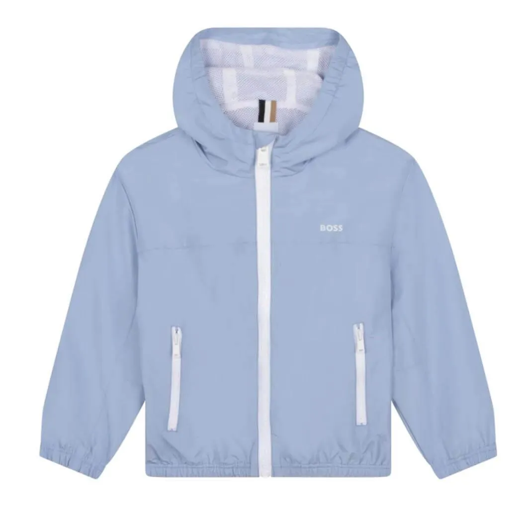 Boys Blue Hooded Windbreaker