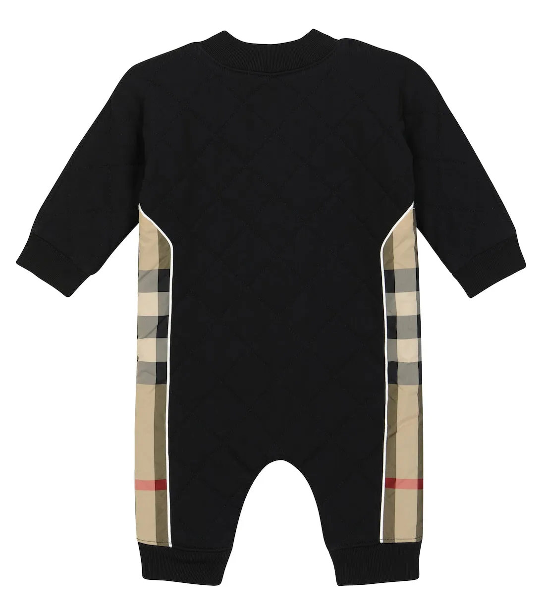 Burberry Kids Vintage Check Cotton Jumpsuit - Black