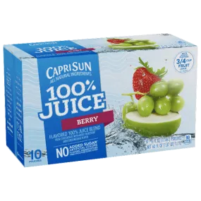 Capri Sun 100% Berry Juice, 10 Ct