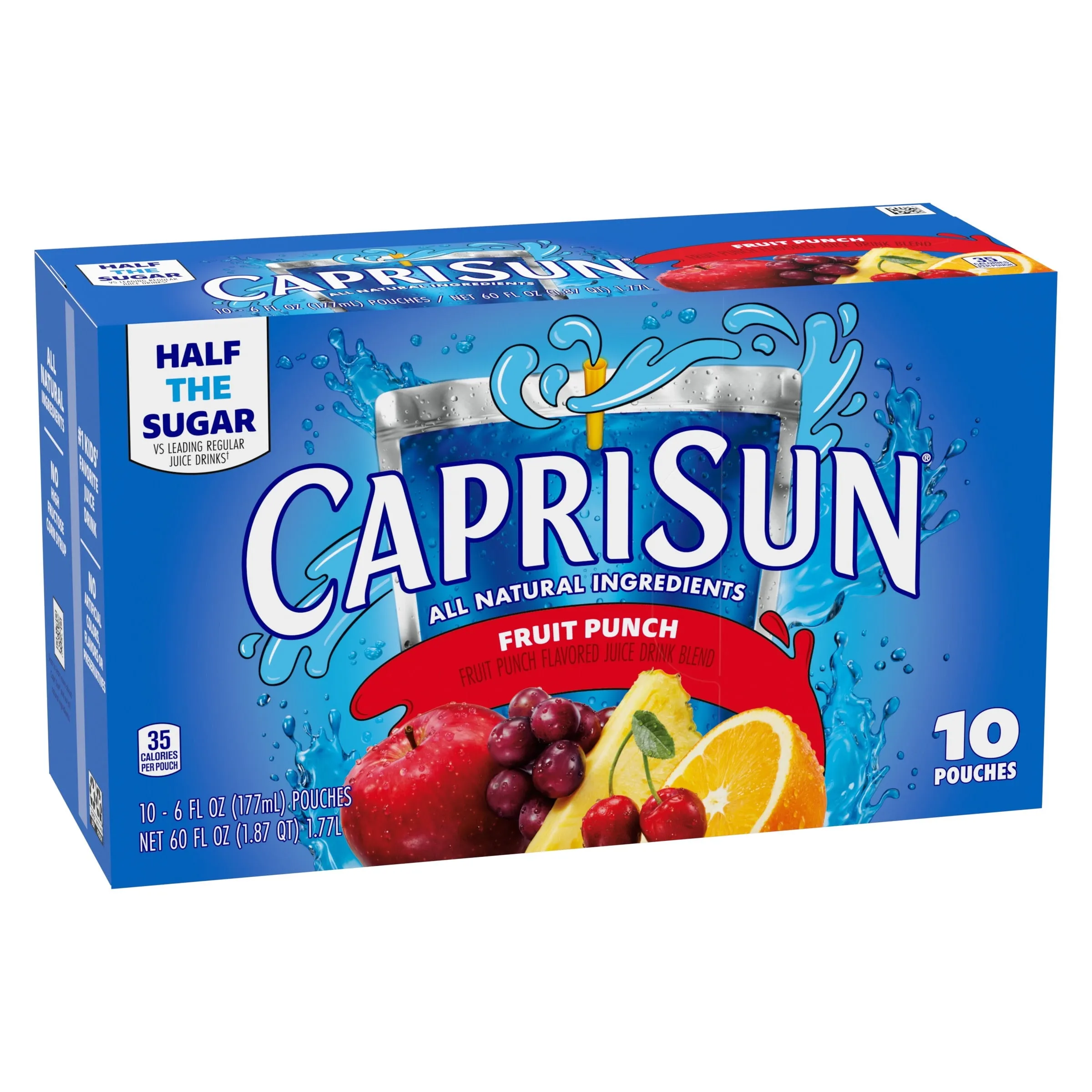 Capri Sun Fruit Punch Juice Box Pouches, 10 ct Box, 6 fl oz Pouches