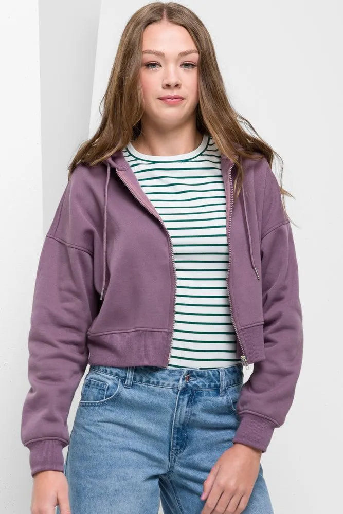 Cropped Tracktop Purple