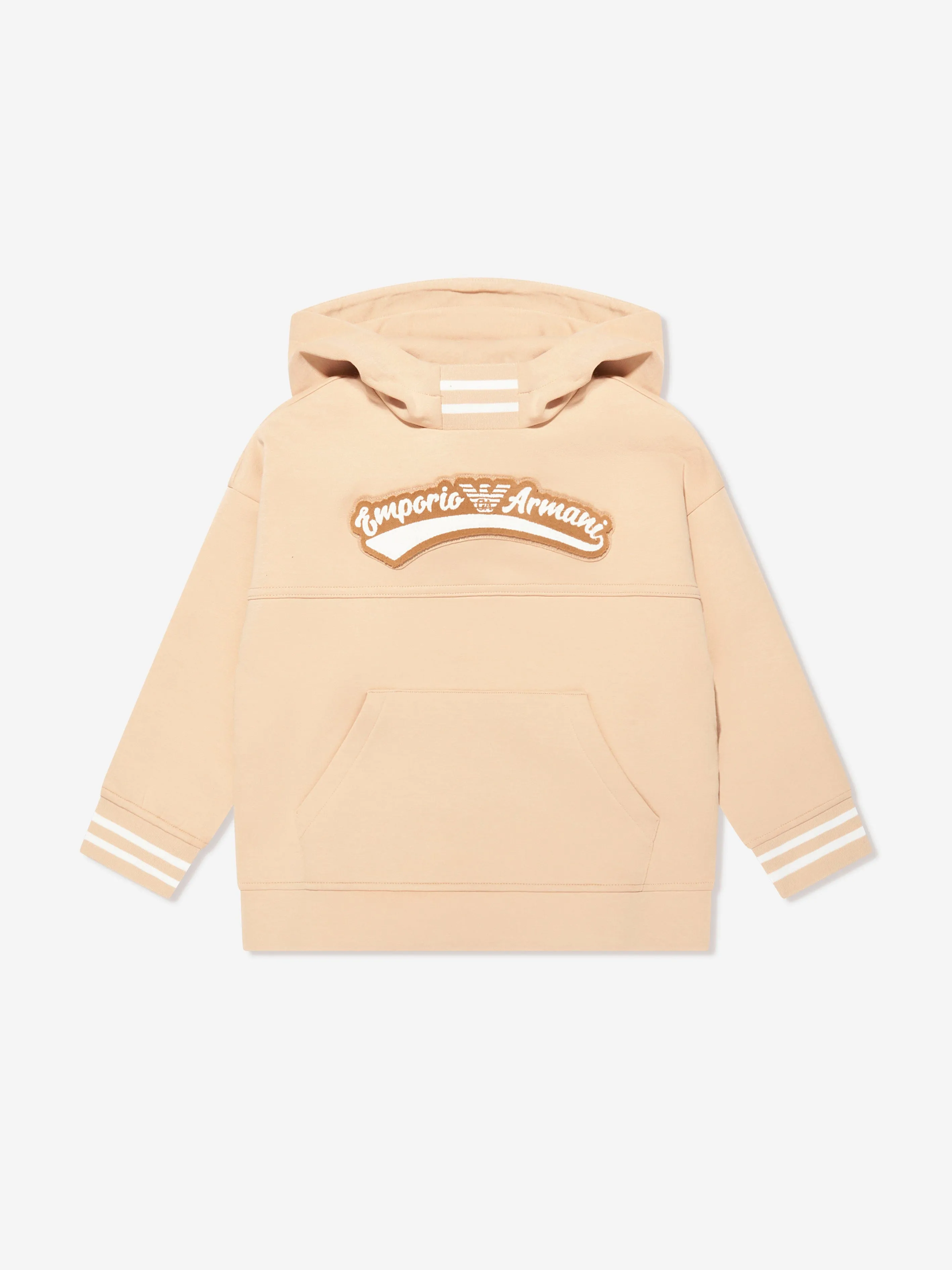 Emporio Armani Kids Logo Tracksuit in Beige