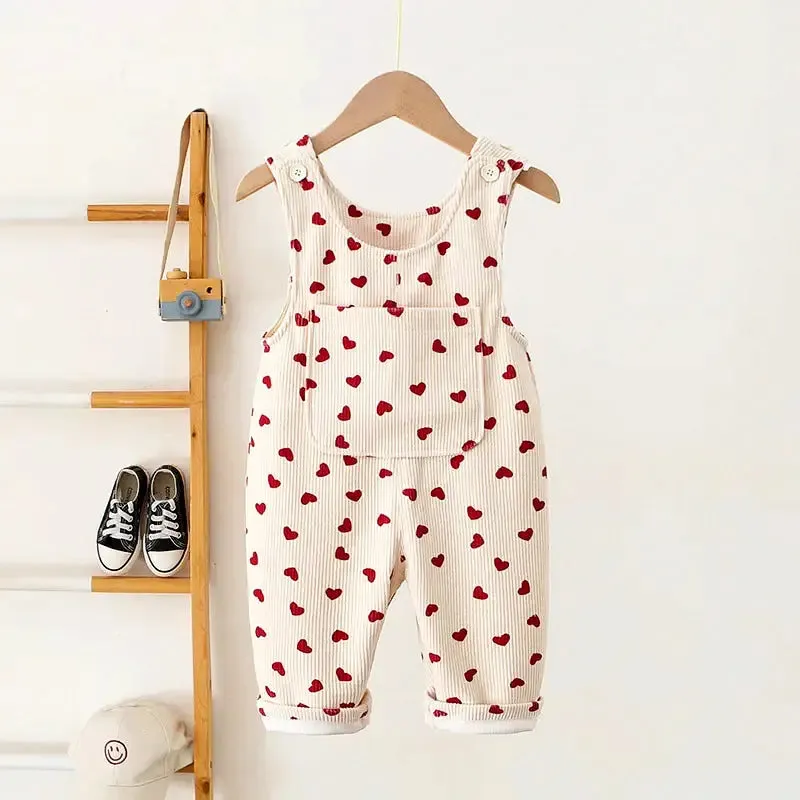 Heartfelt Corduroy Overalls Cozy Love for Fall (12M-5T)