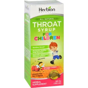 Herbion Naturals Kids' Cherry Flavor Throat Syrup - 5 Oz