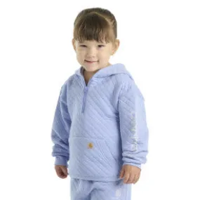 Infant/Toddler Long Sleeve Quilted Jersey 1/2 Zip Sweatshirt - Pale Iris