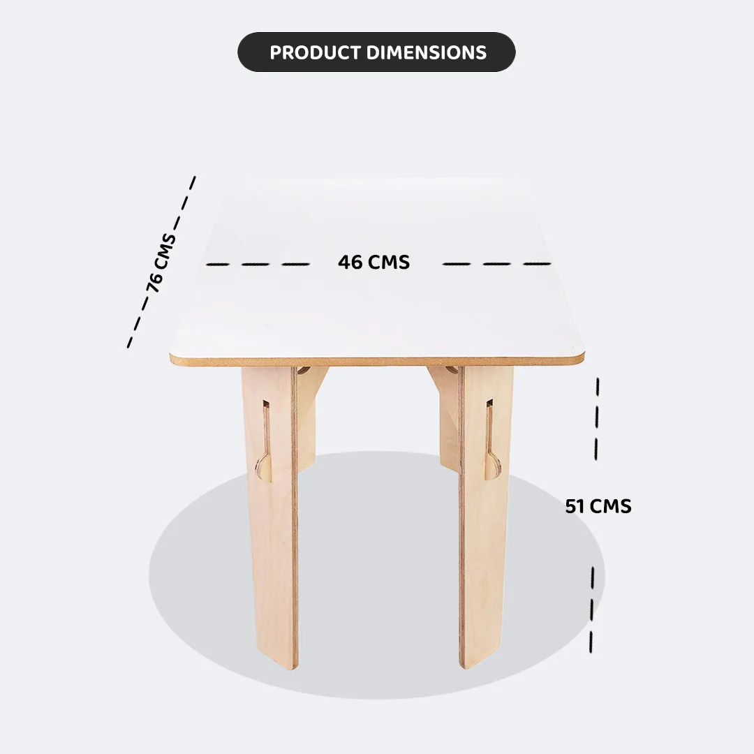 Kiddery Rectangle | Wooden Table for Kids