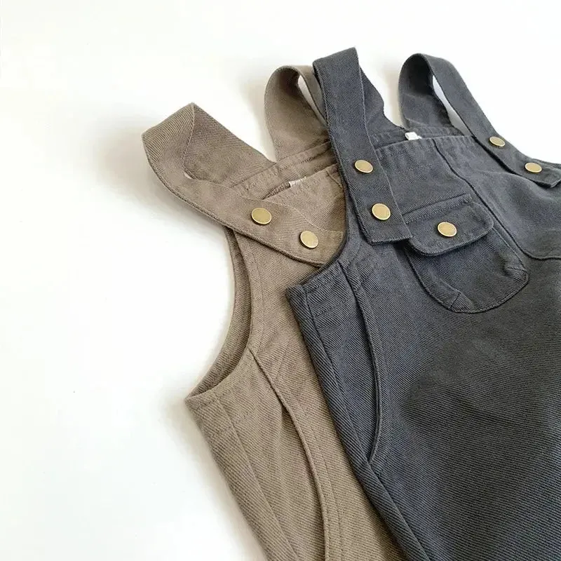 Kids Cool Solid Overalls