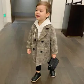 Kid’s Double-Breasted Wool Coat