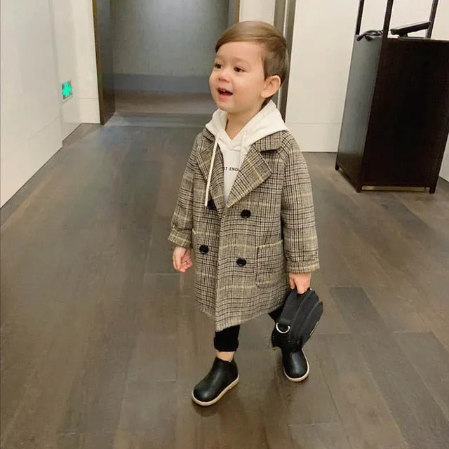 Kid’s Double-Breasted Wool Coat