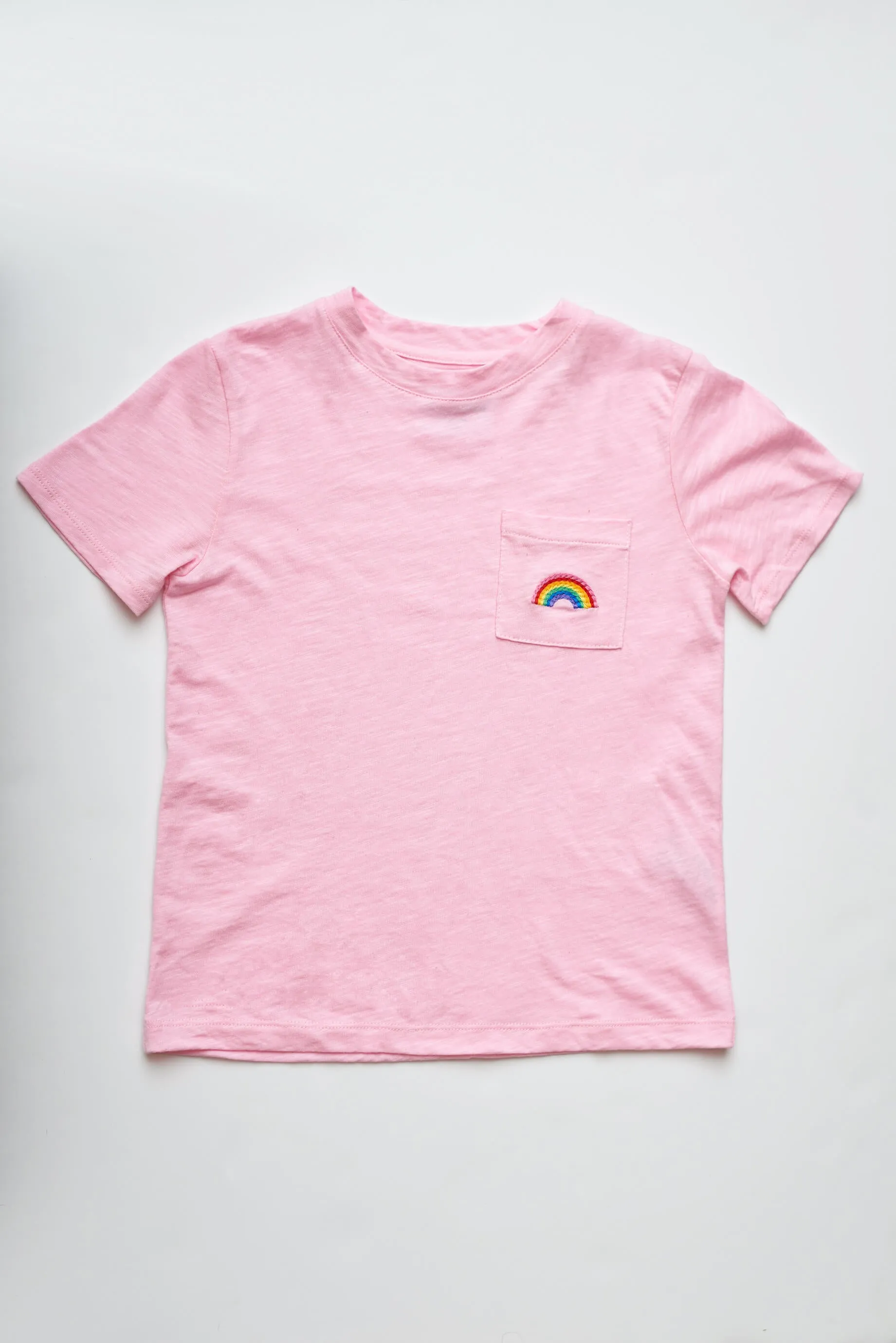 Kids Embroidered Rainbow T-Shirt