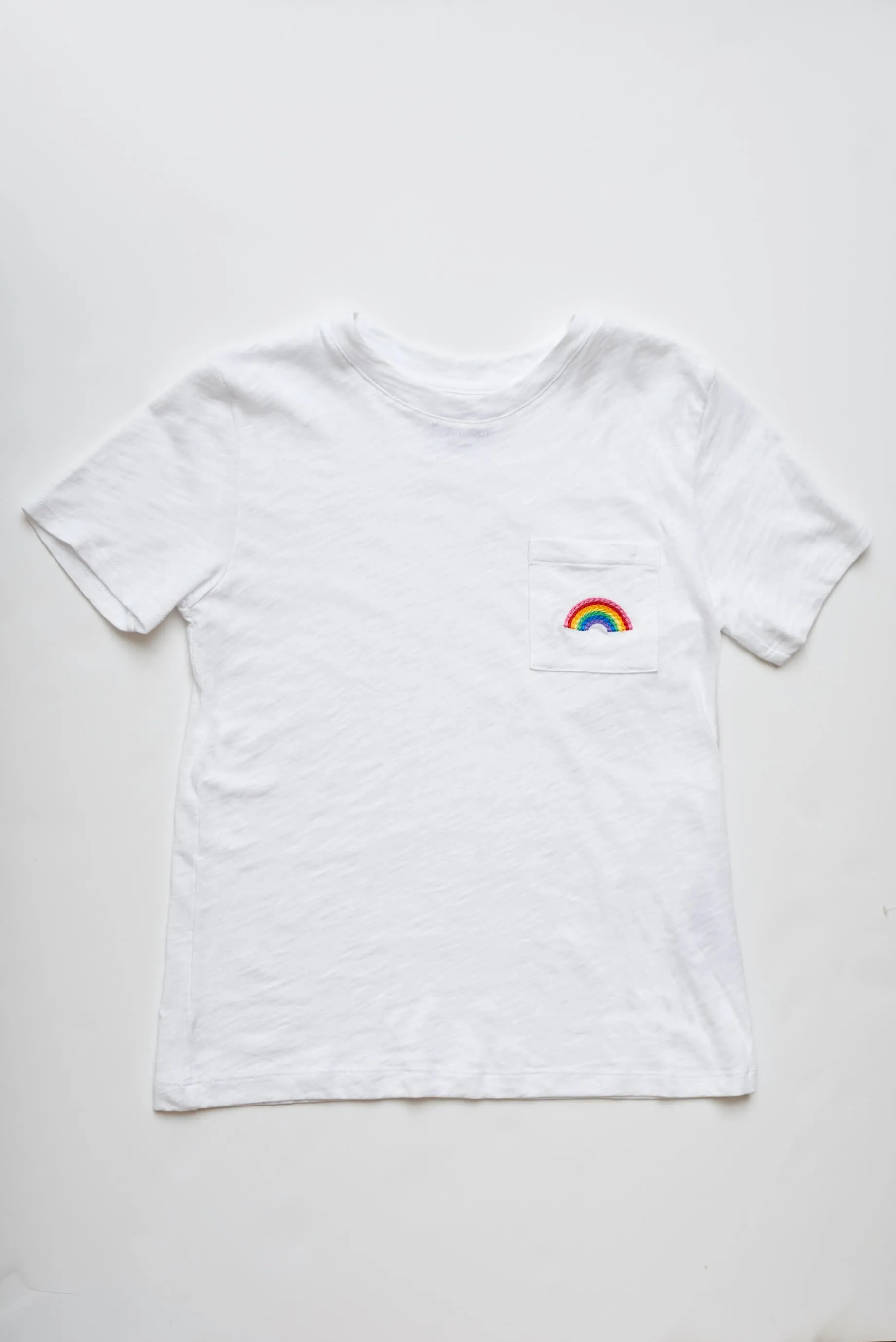 Kids Embroidered Rainbow T-Shirt