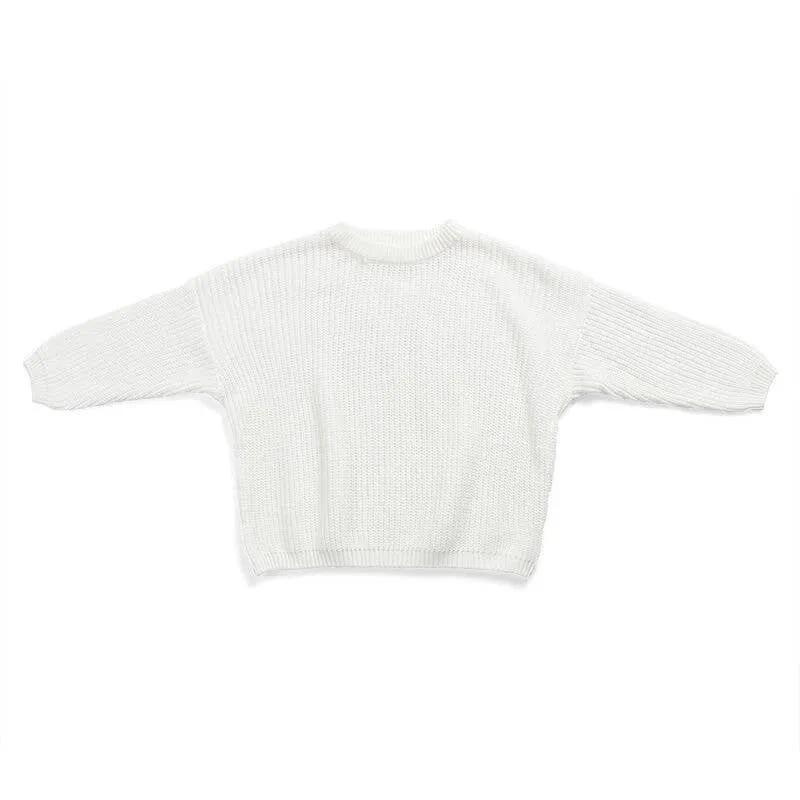 Kids Knitted Sweater Solid Color