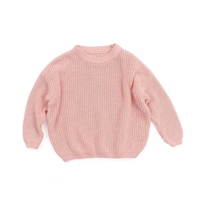 Kids Knitted Sweater Solid Color