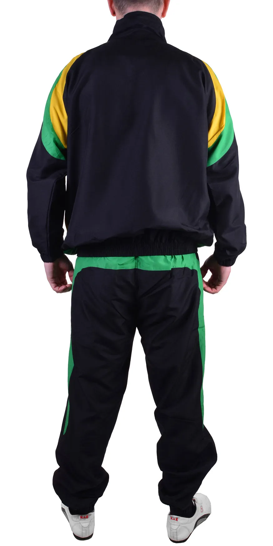 MAR-444 | Black, Green & Yellow Vintage Styled Tracksuit