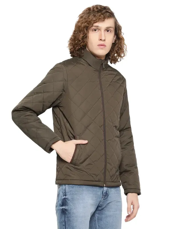 Mettle Men Olive Green Quilted Jacket