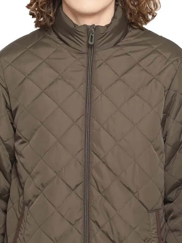 Mettle Men Olive Green Quilted Jacket