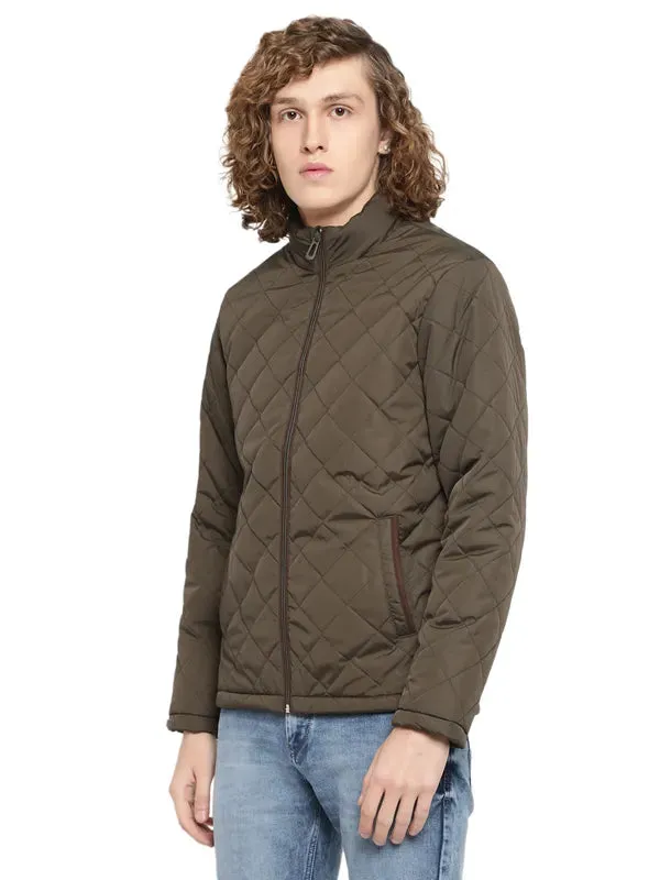 Mettle Men Olive Green Quilted Jacket