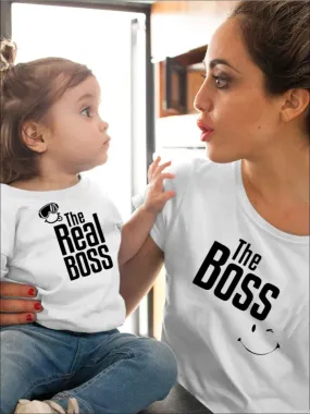 Mommy And Me " The Boss And The Real Boss" Matching T-shirts