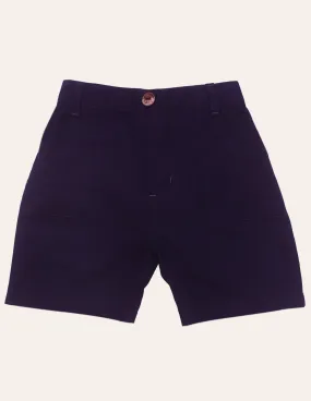 Navy Cotton Shorts