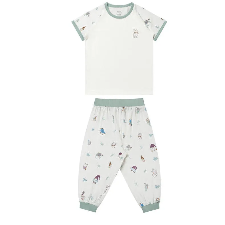 Nest Designs Kids/Baby Bamboo Avocado Jersey Short Sleeve Capri Shorts Play Set - Oh Gnome!