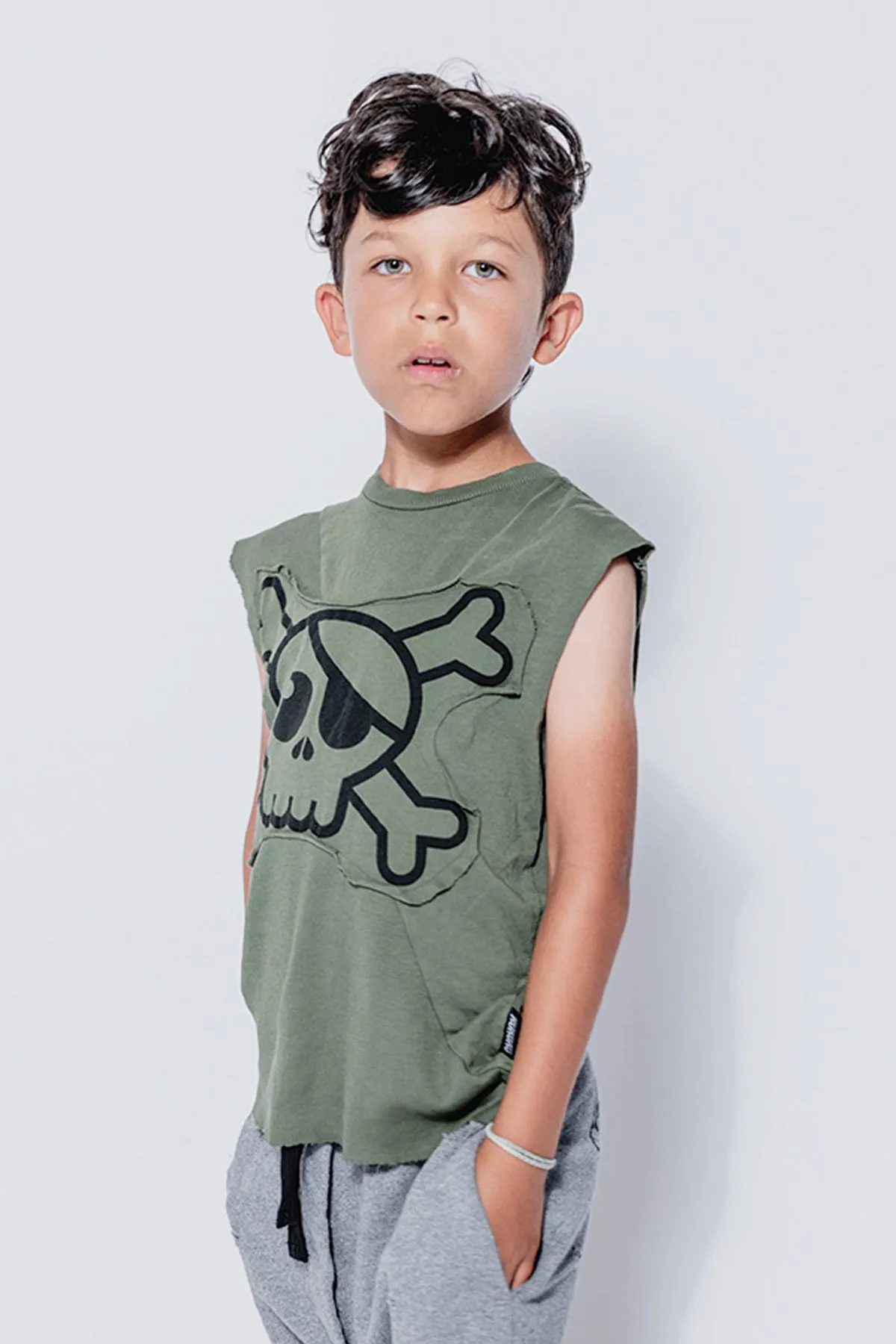 Nununu Skull Kids Tank Shirt (Size 8/9 left)