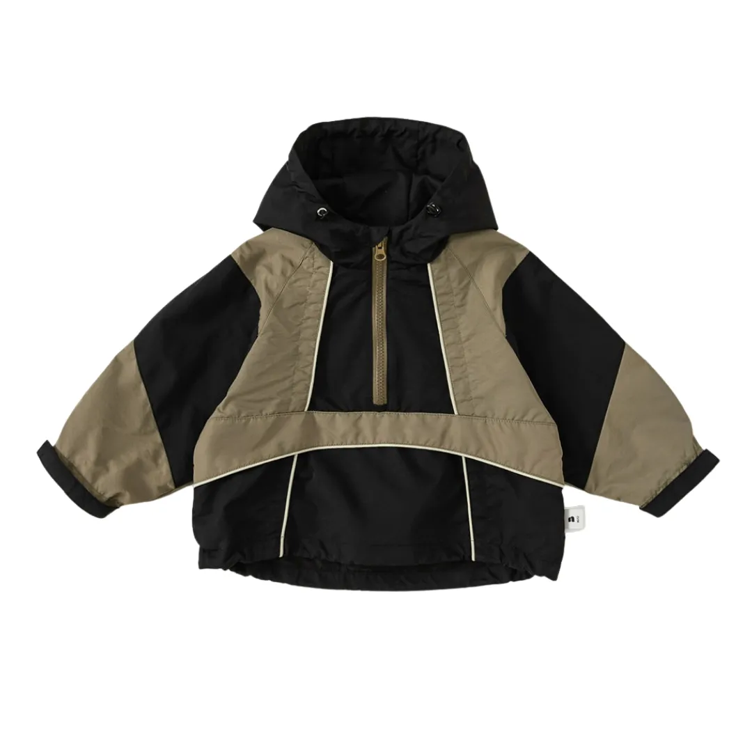 Patch Pullover Zipper Jacket