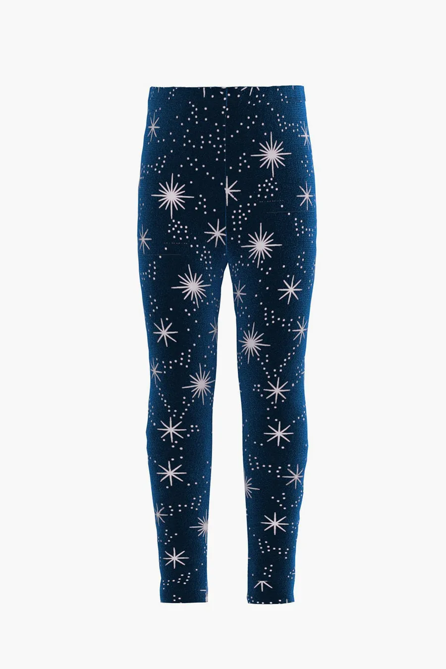 Peek Kids Glitter Print Velour Girls Legging