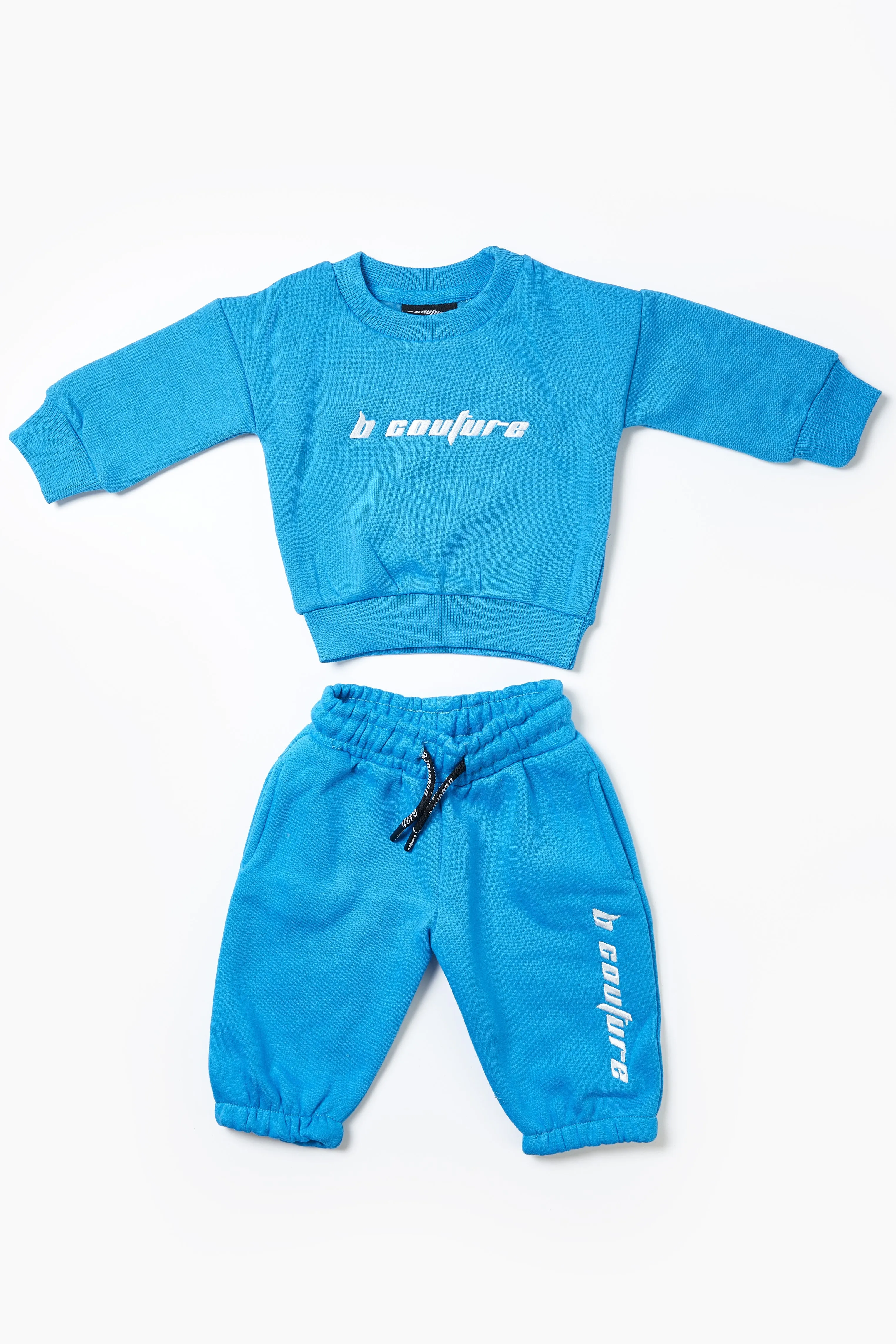 Plympton Fleece Crew Tracksuit Infant - Algiers Blue