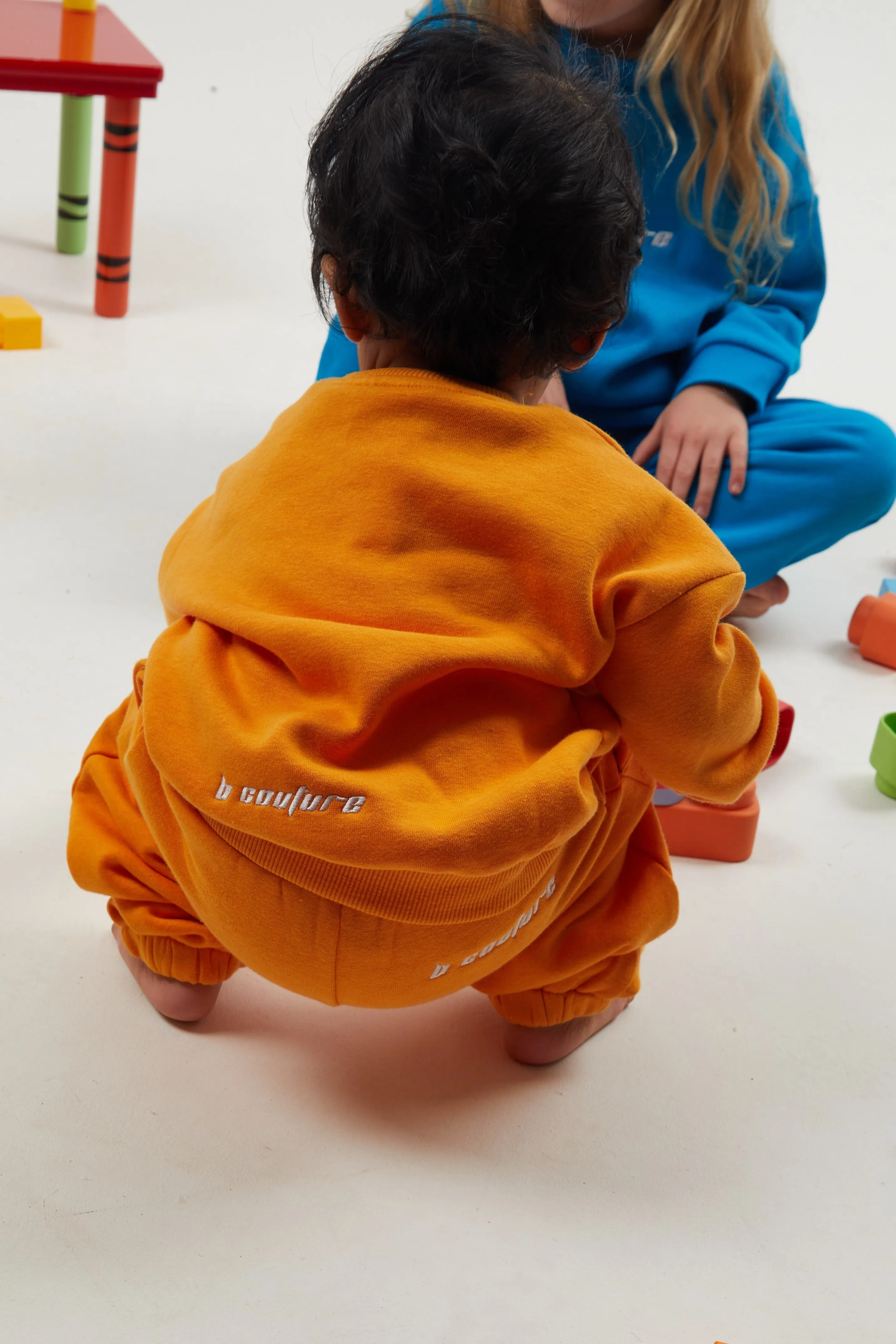 Plympton Fleece Crew Tracksuit Infant - Peach