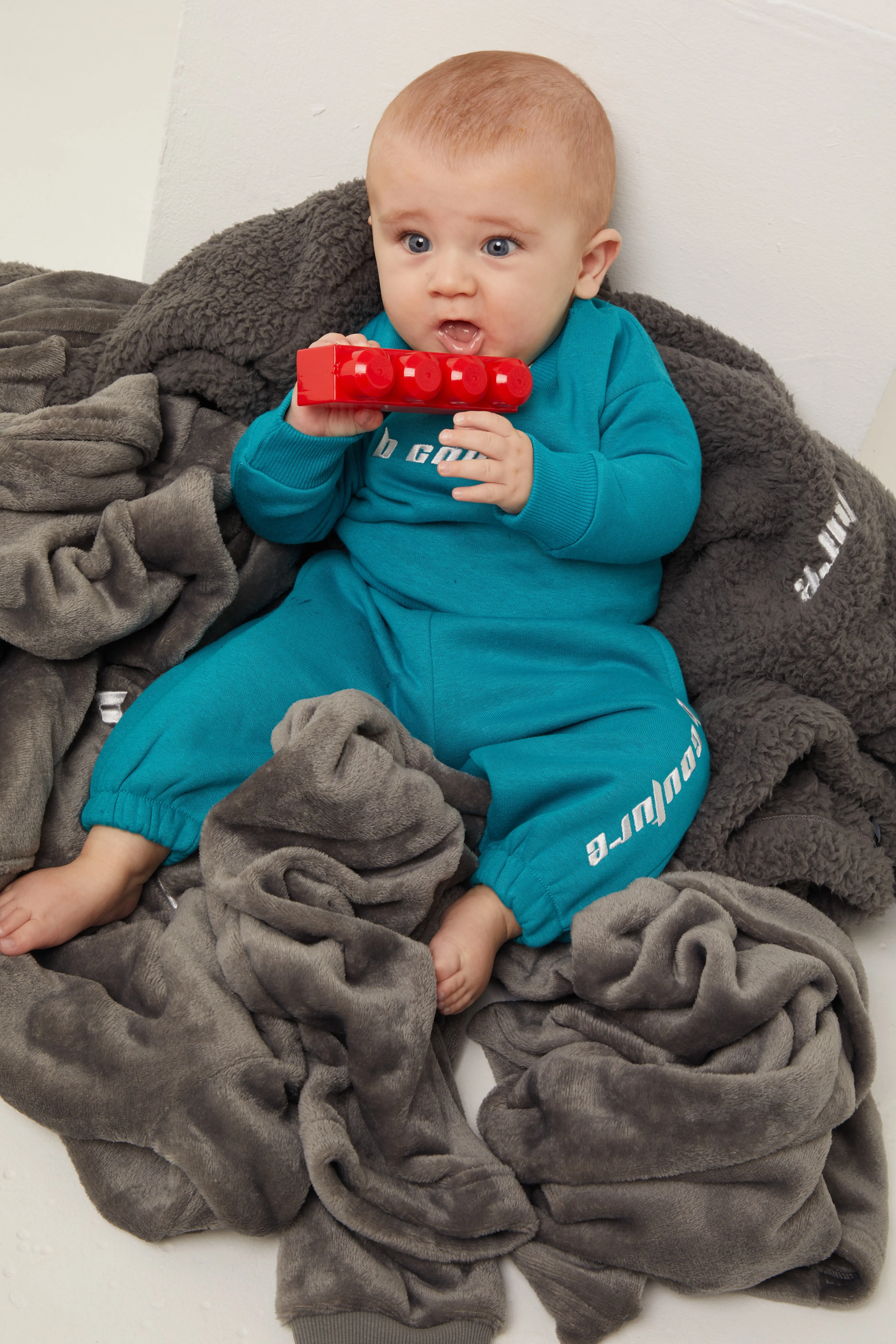 Plympton Fleece Crew Tracksuit Infant - Teal