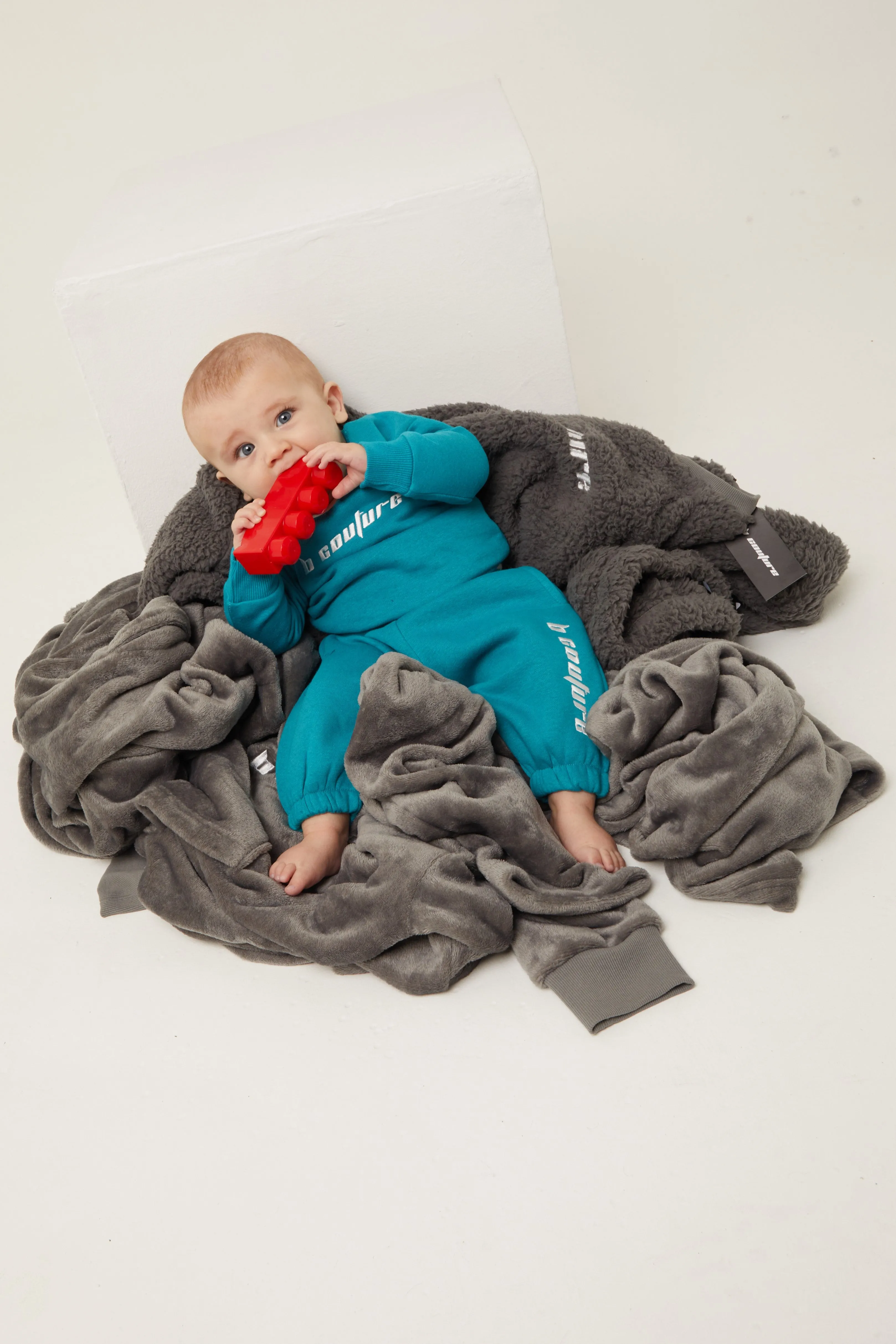 Plympton Fleece Crew Tracksuit Infant - Teal