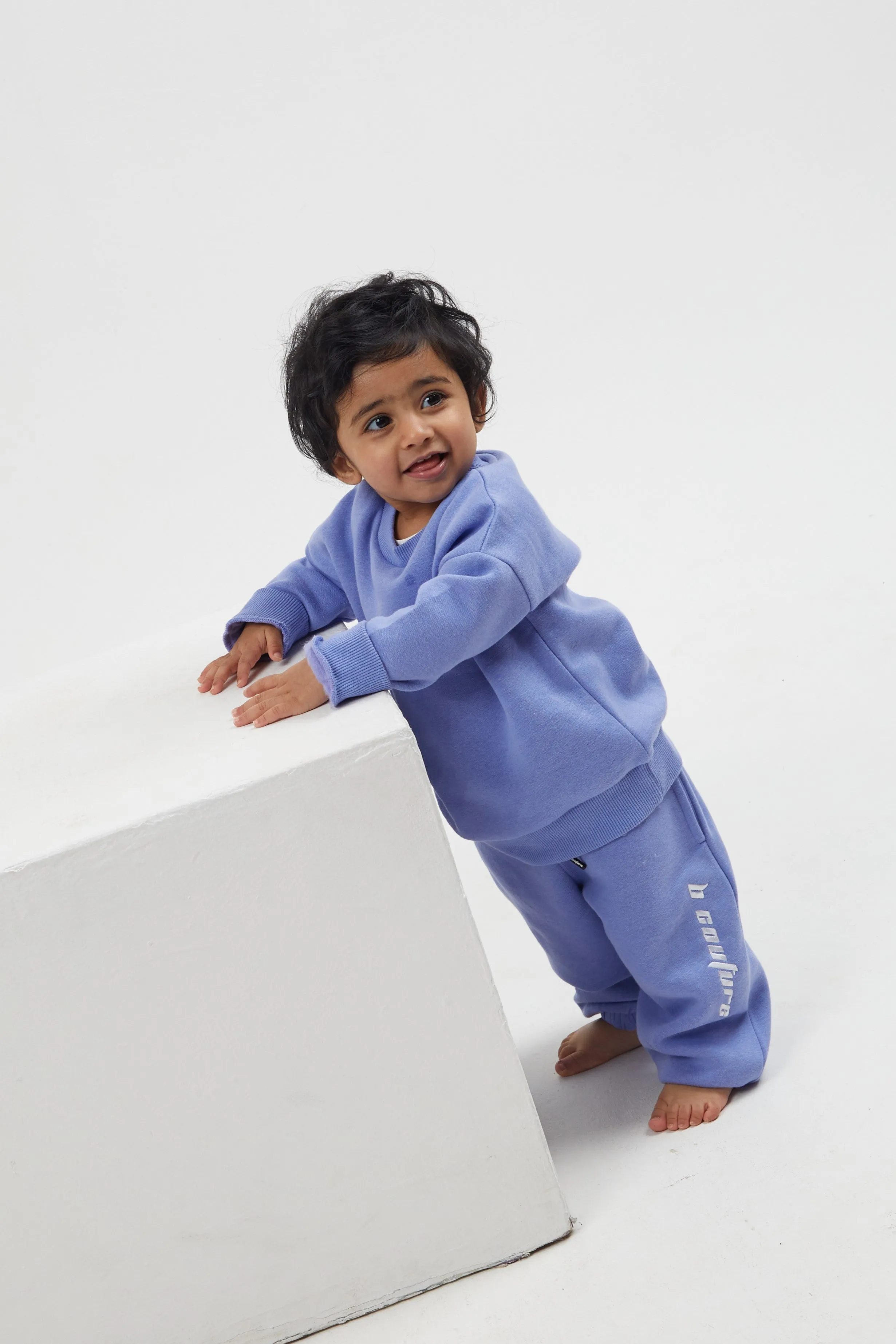 Plympton Fleece Crew Tracksuit Infant - Violet