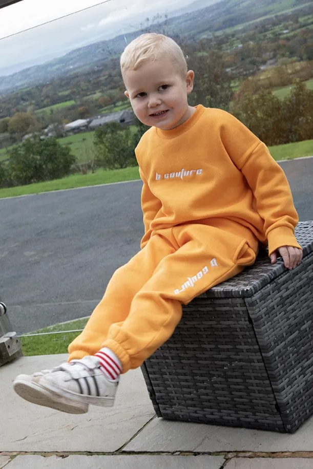 Plympton Fleece Crew Tracksuit Kids - Peach