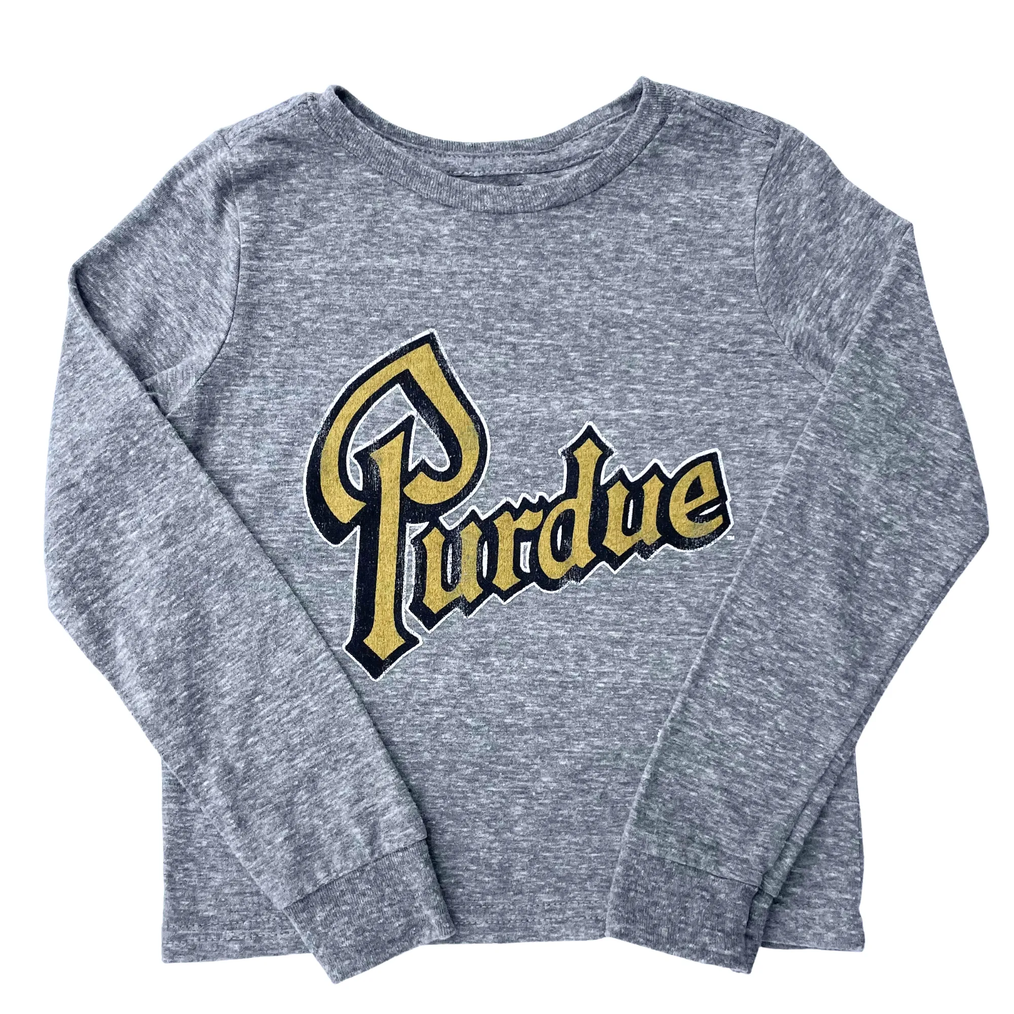 Retro Brand - Purdue Long Sleeve Tee in Heather Grey