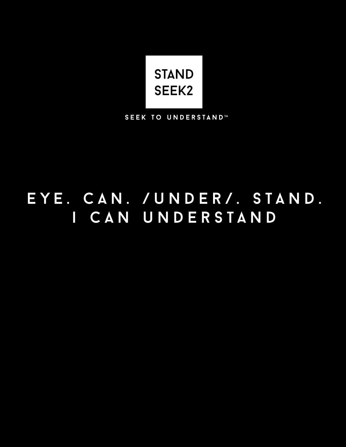 Seek to Understand - I Can Understand - Kids - Short Sleeve Tee