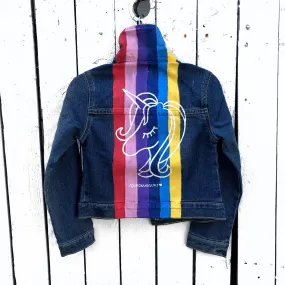 'SLEEPING UNICORN' DENIM JACKET - GIRLS