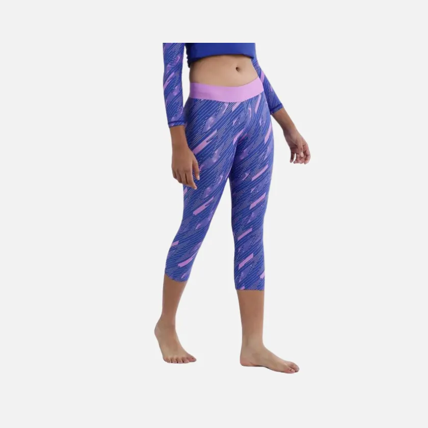 Speedo Endurance Hyperboom Printed Kids Girl Capri -Sweet Purple/True Cobalt/Peach