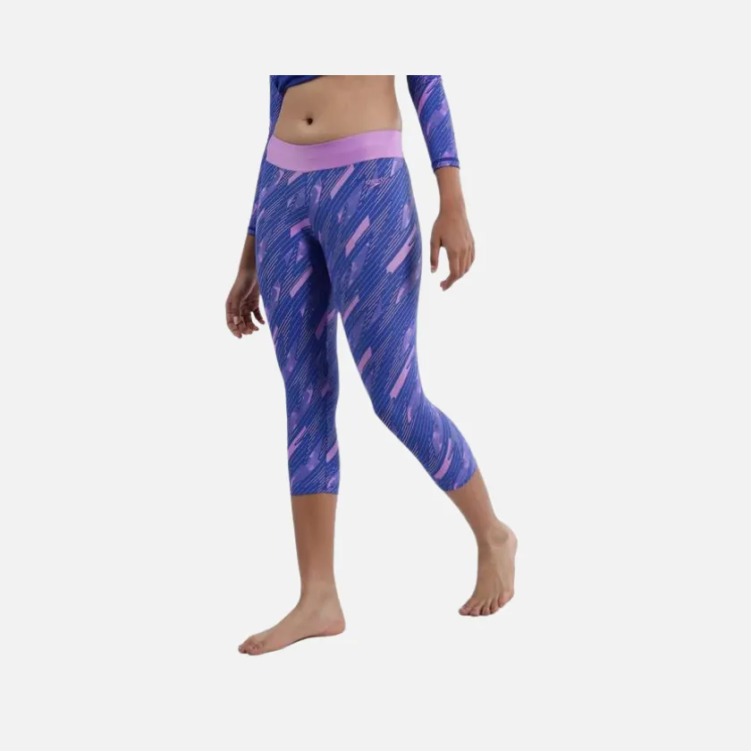 Speedo Endurance Hyperboom Printed Kids Girl Capri -Sweet Purple/True Cobalt/Peach