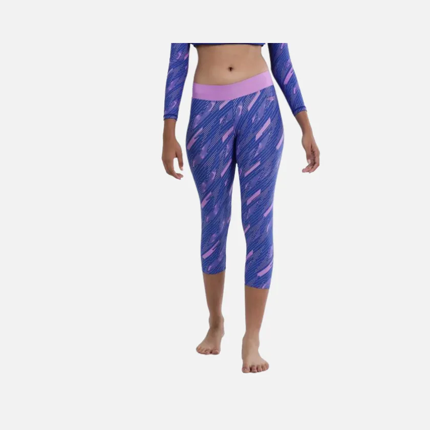 Speedo Endurance Hyperboom Printed Kids Girl Capri -Sweet Purple/True Cobalt/Peach