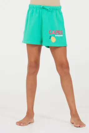 Surf Green Capri Shorts