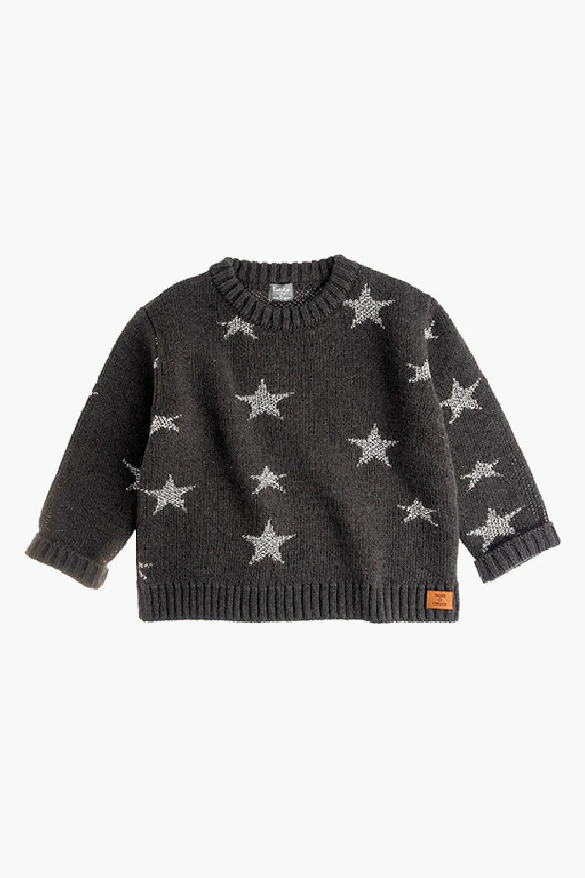 Tocoto Vintage Lurex Stars Girls Sweater - Dark Grey (Size 4 left)