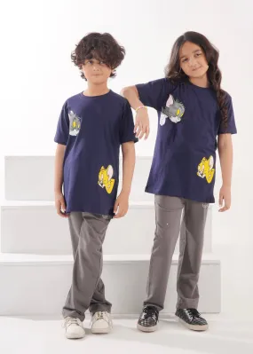 Tom & Jerry - Navy Cotton Twinset