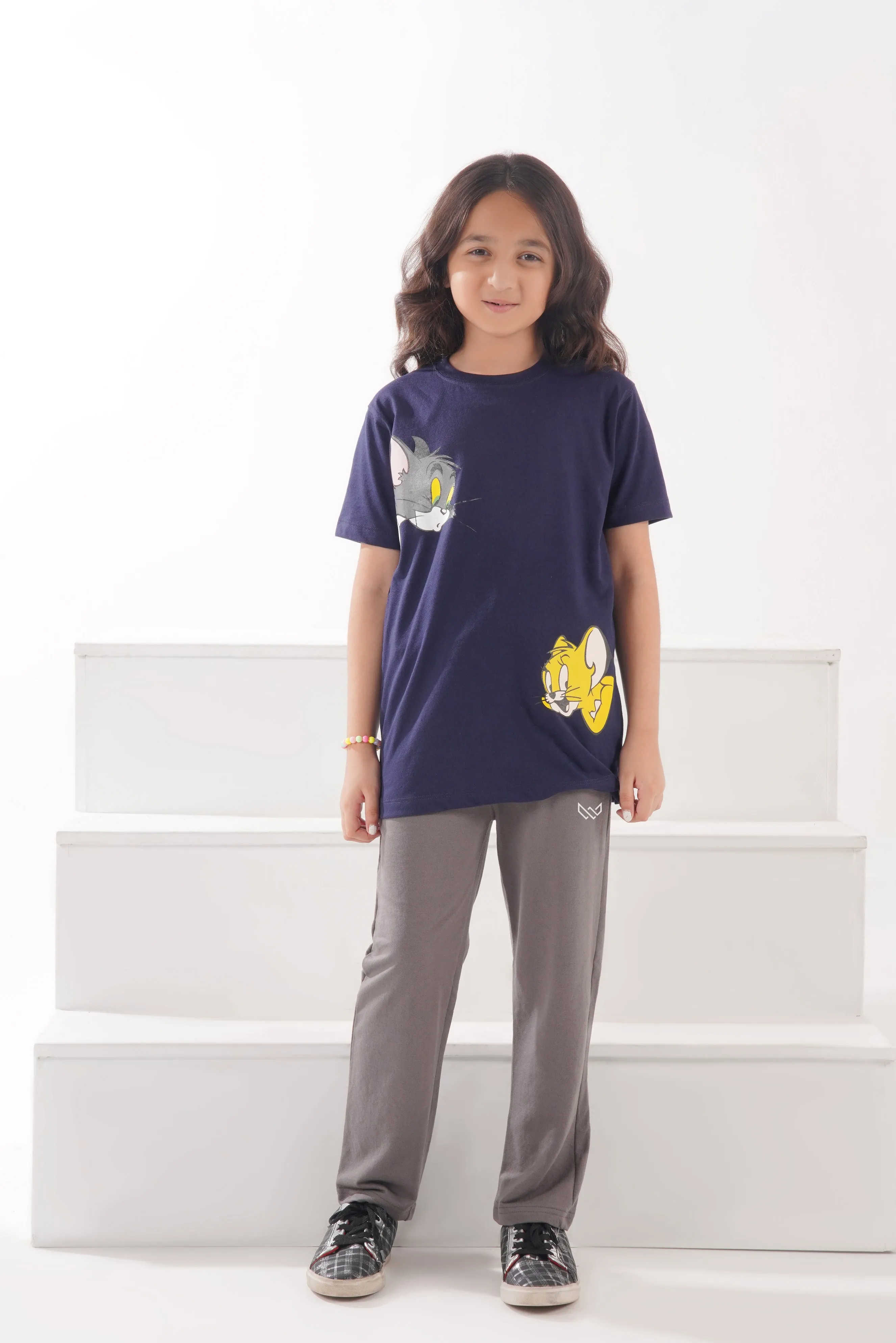 Tom & Jerry - Navy Cotton Twinset