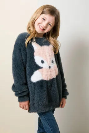 Toobydoo Fox Mohair Girls Sweater (Size 4 left)